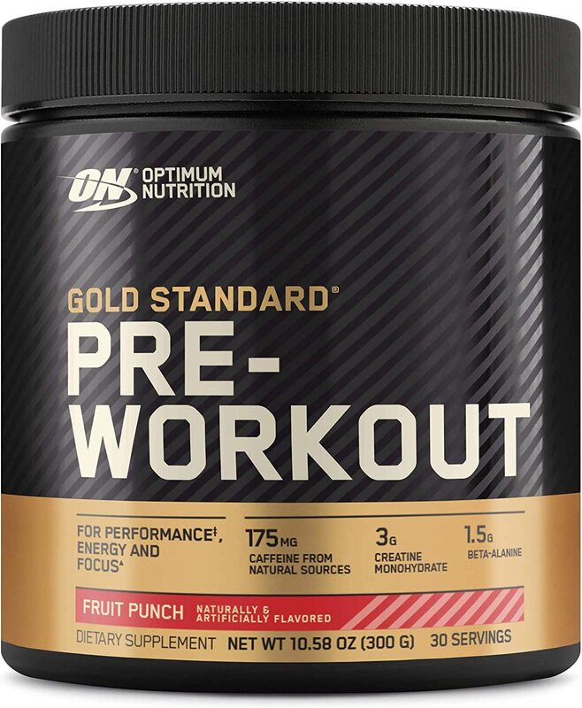 Optimum Nutrition Gs Pre-Workout, Vitamin D for Immune Support, with Creatine, Beta-Alanine, and Caffeine for Energy - Fruit Punch, 30 Servings